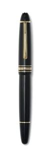 Montblanc Meisterstück Le Grand Black 146/166 fountain pen and document marker set.